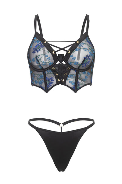 Lola Embroidered Bustier Set Oh Là Là Chéri
