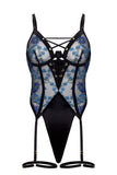 Lola Embroidered Satin Teddy • Curve Oh Là Là Chéri