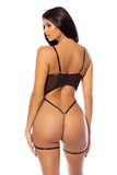 Lola Embroidered Satin Teddy • Curve Oh Là Là Chéri