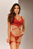 Millie Red Lace Lingerie Set Lingerie By Coco