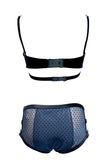 Navy Velour Lingerie Set K+1%