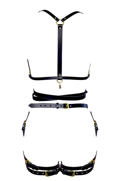 Nymph Wrapped Leather Harness Set Love Lorn Lingerie