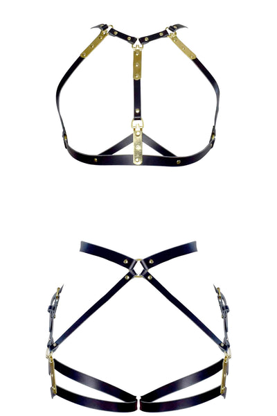 Nymph Leather Bra Harness Set Love Lorn Lingerie