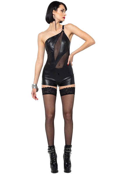Panthere Vegan Leather Playsuit Patrice Catanzaro