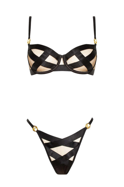 Raelynn Strappy Mesh Bra Set • Seagreen Oh Là Là Chéri