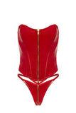 Fetish Rider Bustier Set • Crimson Red Oh Là Là Chéri