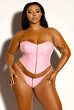 Fetish Rider Pink Bustier Set • Curve Oh Là Là Chéri