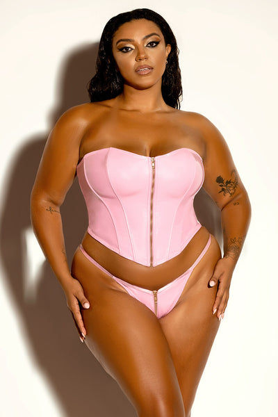 Fetish Rider Pink Bustier Set • Curve Oh Là Là Chéri