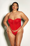 Fetish Rider Bustier Set • Crimson Red Oh Là Là Chéri