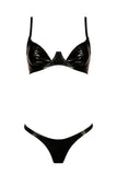 Sam Glossy Black Vegan Leather Lingerie Set Patrice Catanzaro