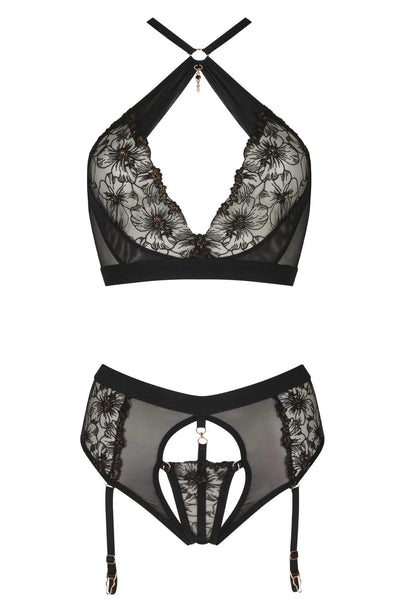 Serena Embroidery Lingerie Set Impudique