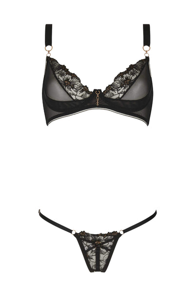 Serena Embroidery Thong Set Impudique