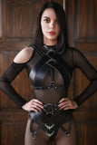Song High Neck Leather Bra Love Lorn Lingerie