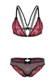 Bordeaux Lace Triangle Lingerie Set Eros Veneziani