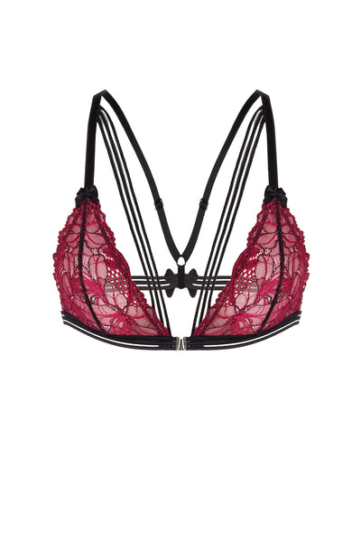 Bordeaux Lace Triangle Bra Eros Veneziani