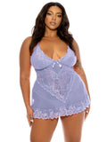 Valentine Light Blue Lace Babydoll • Curve Oh Là Là Chéri