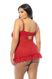 Valentine Crimson Red Lace Babydoll • Curve Oh Là Là Chéri