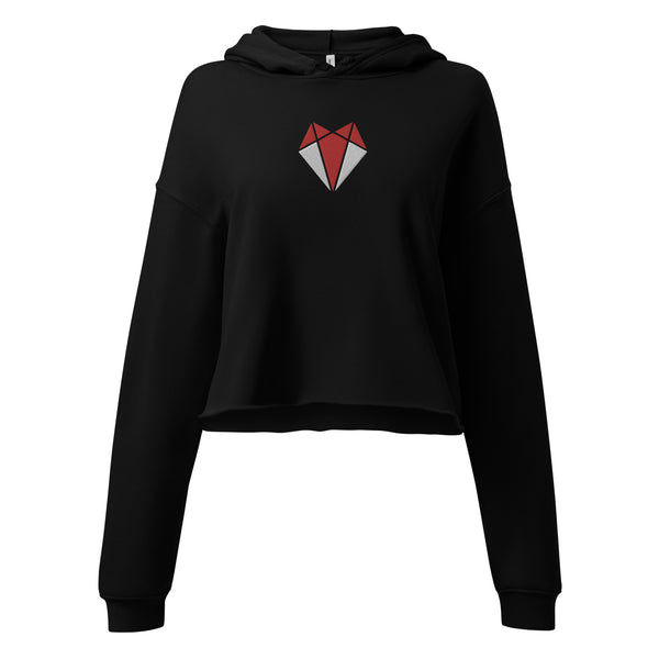 Darkest Fox Embroidered Logo Crop Hoodie Darkest Fox