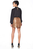 Ann Vegan Leather Snakeskin Skirt Patrice Catanzaro