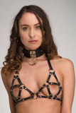 Eternity Leather Collar • Silver VoyeurX