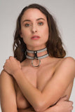 Double Diamond Leather Collar VoyeurX