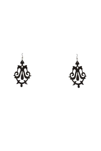 Lilly Lasercut Leather Earrings VoyeurX