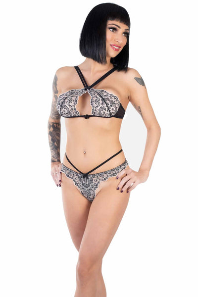 Eros Criss Cross Lace Set Eros Veneziani