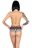Eros Bicolor Lace Crotchless Panty Eros Veneziani