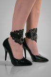 Lucy Lasercut Leather Ankle Cuffs VoyeurX