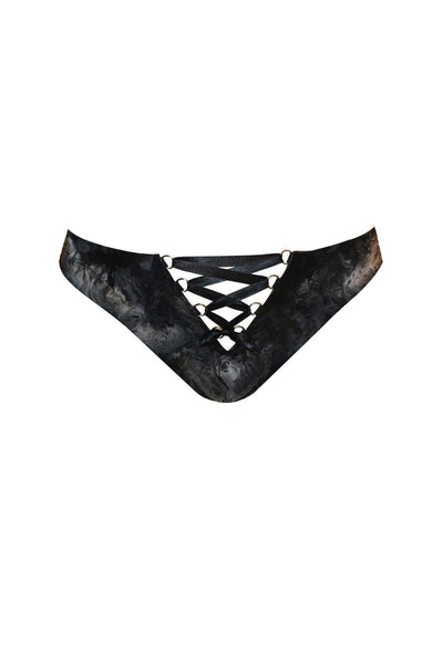 Pontia Cut Out Latex Knicker Elissa Poppy