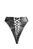 Alexis Lace Up Latex Knicker Elissa Poppy