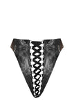 Alexis Lace Up Latex Knicker Elissa Poppy