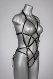 Evy Leather Body Harness • White VoyeurX