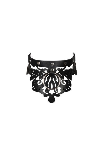 Lucy Lasercut Leather Collar VoyeurX