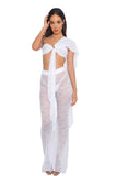 White Sheer Lucid Pant Demery Jayne