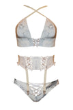 Cupido Latex Garter Belt Set Elissa Poppy