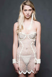 Hebe White Latex Earrings Elissa Poppy