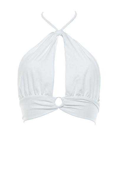 White Hanelli Halter Top Demery Jayne