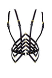 Diamanté Black Leather Waist Harness Love Lorn Lingerie