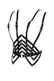 Diamanté Black Leather Waist Harness Love Lorn Lingerie