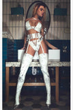 Rubi Suspender Latex Garter Belt Elissa Poppy