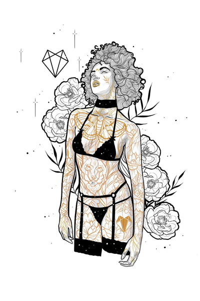 Darkest Vixen Framed Art • Emily Wolfmumma