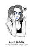 Bitcoin Art in Frame • Evie x Blue Blood Wolfmumma