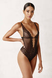 Geneva Ivory Lace Pearl Thong Bodysuit Bracli