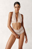 Geneva Ivory Lace Pearl Thong Set Bracli