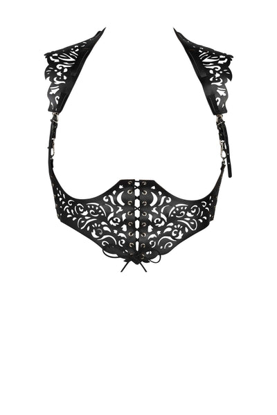 Lucy Leather Harness Corset VoyeurX