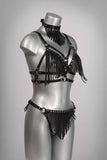 Fringe Leather Thong VoyeurX