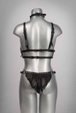 Fringe Leather Thong VoyeurX