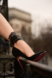Lucy Lasercut Leather Ankle Cuffs VoyeurX