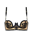 Maia Latex Quarter Cup Bra Elissa Poppy